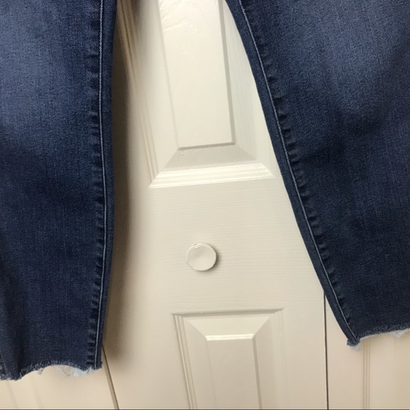 EVERLANE The Vintage Skinny Jean Denim Rae Hem Ankle Crop Dark Wash Button Front - Picture 5 of 9